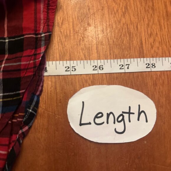 Wet Seal  L Vintage Red Plaid Long Sleeve Button-Up Shirt L 100% Cotton Casual L - Picture 5 of 5